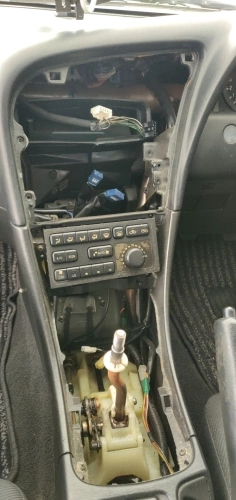 Center console trim and head unit completely removed