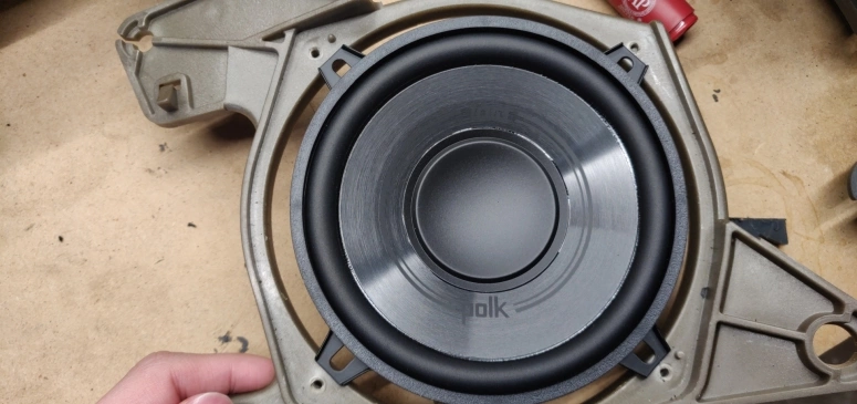 Polk Audio DB5252 inside rear Celica speaker bracket