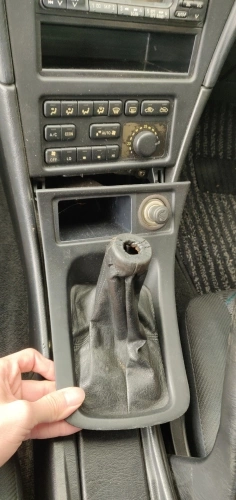 Shift boot trim removed