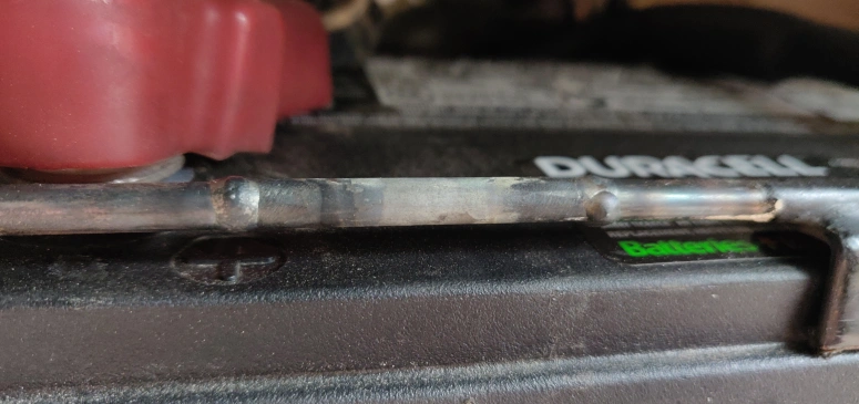 Closer look at the welded rod