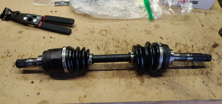 CV axle boots completed