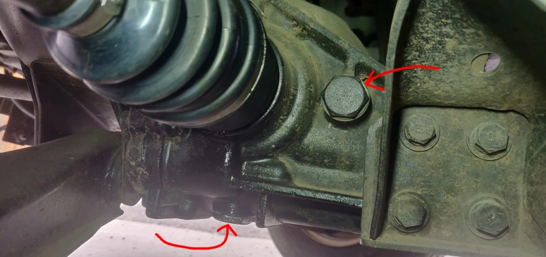 Front differential drain bolt locations